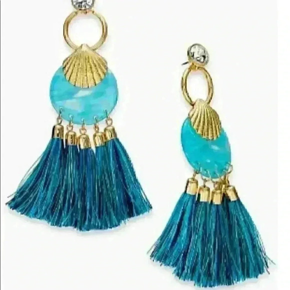Thalia new Shell Tassel Drop Earrings - Picture 3 of 3